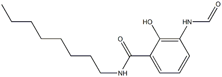 3-(Formylamino)-N-octylsalicylic amide,,结构式