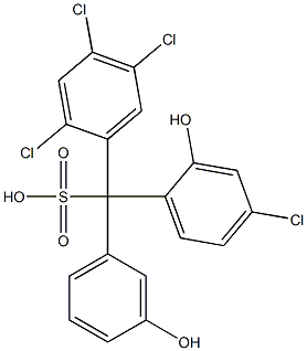 (4-Chloro-2-hydroxyphenyl)(2,4,5-trichlorophenyl)(3-hydroxyphenyl)methanesulfonic acid