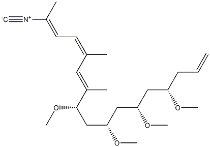 [(1E,3Z,5E,7S,9S,11S,13S)-7,9,11,13-Tetramethoxy-1,4,6-trimethyl-1,3,5,15-hexadecatetrenyl] isocyanide Structure