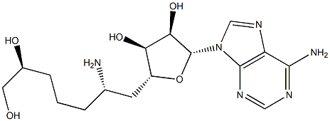 (2S,6S)-6-Amino-6-(5'-adenosyl)hexane-1,2-diol Structure