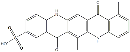 5,7,12,14-Tetrahydro-8,13-dimethyl-7,14-dioxoquino[2,3-b]acridine-2-sulfonic acid,,结构式