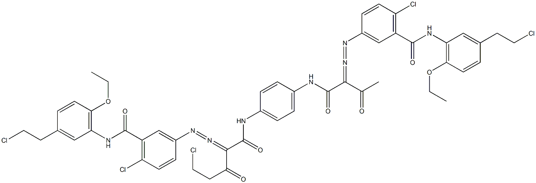 3,3'-[2-(Chloromethyl)-1,4-phenylenebis[iminocarbonyl(acetylmethylene)azo]]bis[N-[3-(2-chloroethyl)-6-ethoxyphenyl]-6-chlorobenzamide]|