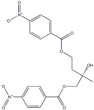 [S,(+)]-2-メチル-1,2,4-ブタントリオール1,4-ビス(p-ニトロベンゾアート) 化学構造式