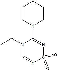 5-Piperidino-4-ethyl-4H-1,2,4,6-thiatriazine 1,1-dioxide 结构式