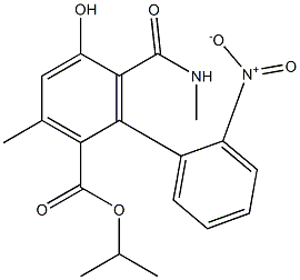 3-Methyl-5-hydroxy-6-methylaminocarbonyl-2'-nitro-1,1'-biphenyl-2-carboxylic acid isopropyl ester