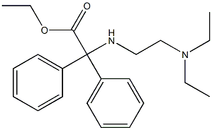 N-[2-(ジエチルアミノ)エチル]-2,2-ジ(フェニル)グリシンエチル 化学構造式