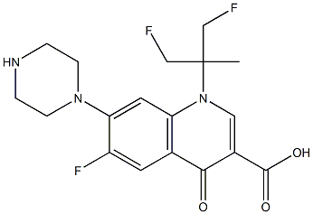  6-Fluoro-1-(2-fluoro-1-fluoromethyl-1-methylethyl)-7-(1-piperazinyl)-1,4-dihydro-4-oxoquinoline-3-carboxylic acid