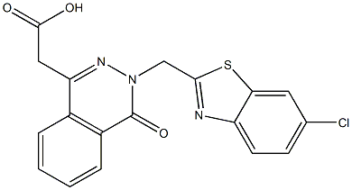 3-[(6-Chloro-2-benzothiazolyl)methyl]-3,4-dihydro-4-oxophthalazine-1-acetic acid Structure