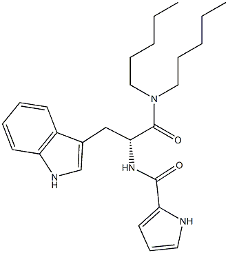 (R)-2-[(1H-Pyrrol-2-yl)carbonylamino]-3-(1H-indol-3-yl)-N,N-dipentylpropanamide|