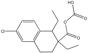 1,2,3,4-Tetrahydro-6-chloronaphthalene-2,2-dicarboxylic acid diethyl ester Struktur