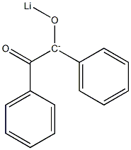 1,2-ジフェニル-1-(リチオオキシ)-2-オキソエタン-1-イド 化学構造式