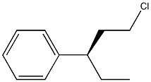 (-)-[(R)-3-Chloro-1-ethylpropyl]benzene Struktur