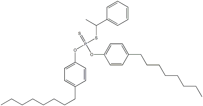 Dithiophosphoric acid O,O-bis(4-octylphenyl)S-(1-phenylethyl) ester Structure