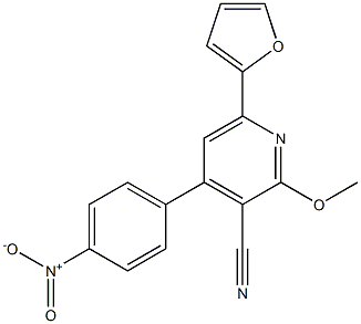 2-Methoxy-4-(4-nitrophenyl)-6-(2-furanyl)pyridine-3-carbonitrile Structure