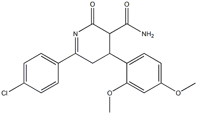 2,3,4,5-Tetrahydro-2-oxo-4-(2,4-dimethoxyphenyl)-6-(4-chlorophenyl)pyridine-3-carboxamide|