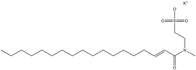 N-(2-オクタデセノイル)-N-メチルタウリンカリウム 化学構造式