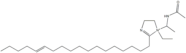 1-[1-(Acetylamino)ethyl]-1-ethyl-2-(13-octadecenyl)-2-imidazoline-1-ium 结构式