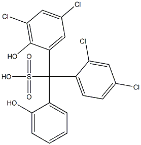 (2,4-Dichlorophenyl)(3,5-dichloro-2-hydroxyphenyl)(2-hydroxyphenyl)methanesulfonic acid