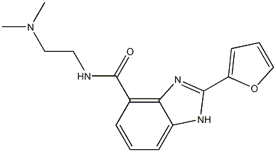 N-[2-(Dimethylamino)ethyl]-2-(2-furyl)-1H-benzimidazole-4-carboxamide 结构式