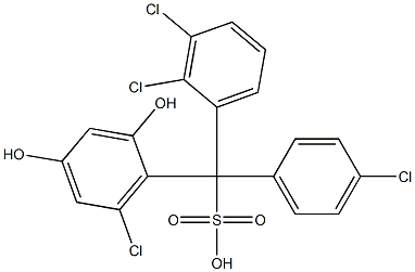  (4-Chlorophenyl)(2,3-dichlorophenyl)(6-chloro-2,4-dihydroxyphenyl)methanesulfonic acid