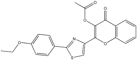 2-[2-(4-Ethoxyphenyl)thiazol-4-yl]-3-acetoxychromone Structure