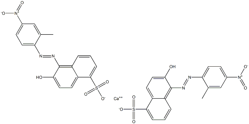  Bis[1-[(2-methyl-4-nitrophenyl)azo]-2-hydroxy-5-naphthalenesulfonic acid]calcium salt