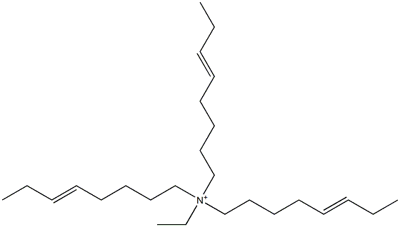 N-エチル-N,N,N-トリ(5-オクテニル)アミニウム 化学構造式