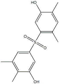 3,3'-Dihydroxy-4,4',5,6'-tetramethyl[sulfonylbisbenzene],,结构式