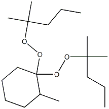 2-メチル-1,1-ビス(1,1-ジメチルブチルペルオキシ)シクロヘキサン 化学構造式