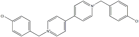 1,1'-ビス(4-クロロフェニルメチル)-4,4'-ビピリジニウム 化学構造式