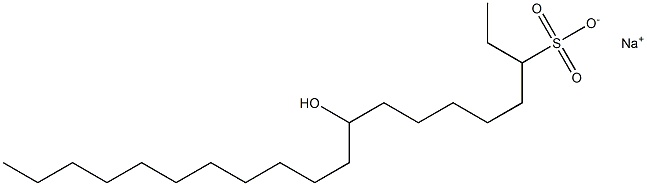 9-Hydroxyicosane-3-sulfonic acid sodium salt,,结构式