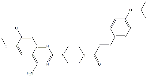 4-Amino-2-[4-[3-(4-isopropyloxyphenyl)propenoyl]-1-piperazinyl]-6,7-dimethoxyquinazoline,,结构式