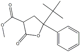 テトラヒドロ-2-オキソ-5-フェニル-5-tert-ブチルフラン-3-カルボン酸メチル 化学構造式