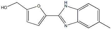 5-Methyl-2-[5-(hydroxymethyl)furan-2-yl]-1H-benzimidazole 结构式