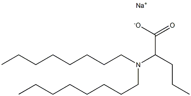 2-(Dioctylamino)valeric acid sodium salt Structure