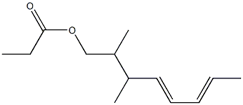 Propionic acid 2,3-dimethyl-4,6-octadienyl ester 结构式