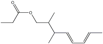 Propionic acid 2,3-dimethyl-4,6-octadienyl ester Structure