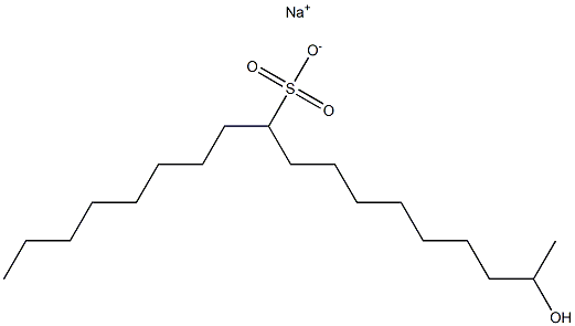 17-ヒドロキシオクタデカン-9-スルホン酸ナトリウム 化学構造式