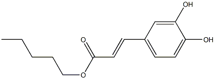 (E)-3-(3,4-Dihydroxyphenyl)propenoic acid pentyl ester Struktur