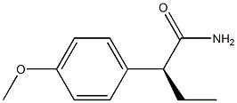 [S,(+)]-2-(p-メトキシフェニル)ブチルアミド 化学構造式