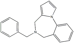 5-Benzyl-5,6-dihydro-4H-pyrrolo[1,2-a][1,4]benzodiazepine Struktur