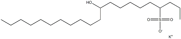 10-Hydroxyhenicosane-4-sulfonic acid potassium salt 结构式