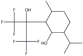 2-(1-トリフルオロメチル-1-ヒドロキシ-2,2,2-トリフルオロエチル)-6-イソプロピル-3-メチルシクロヘキサノール 化学構造式