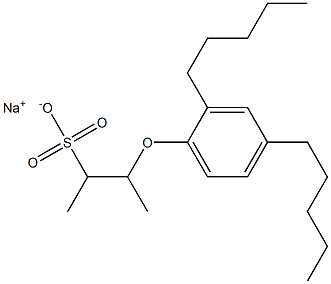 3-(2,4-Dipentylphenoxy)butane-2-sulfonic acid sodium salt Struktur