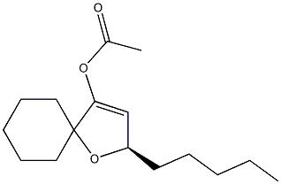 Acetic acid (R)-5-pentylspiro[furan-2(5H),1'-cyclohexan]-3-yl ester Structure