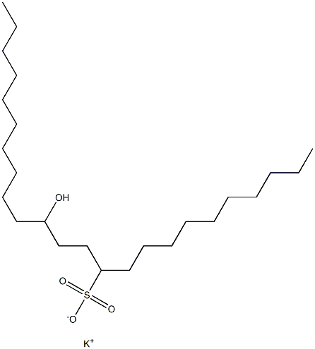 14-Hydroxytetracosane-11-sulfonic acid potassium salt 结构式