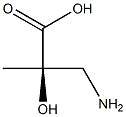(2R)-3-アミノ-2-ヒドロキシ-2-メチルプロピオン酸 化学構造式