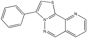 3-フェニルピリド[2,3-d]チアゾロ[3,2-b]ピリダジン-4-イウム 化学構造式