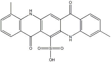 5,7,12,14-Tetrahydro-3,11-dimethyl-7,14-dioxoquino[2,3-b]acridine-6-sulfonic acid Structure