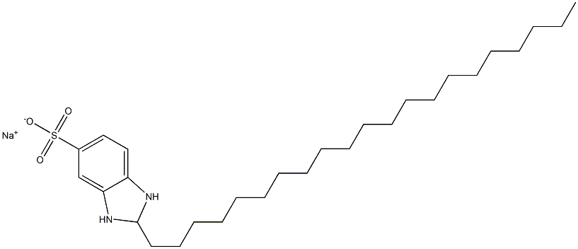 2,3-Dihydro-2-henicosyl-1H-benzimidazole-5-sulfonic acid sodium salt Struktur